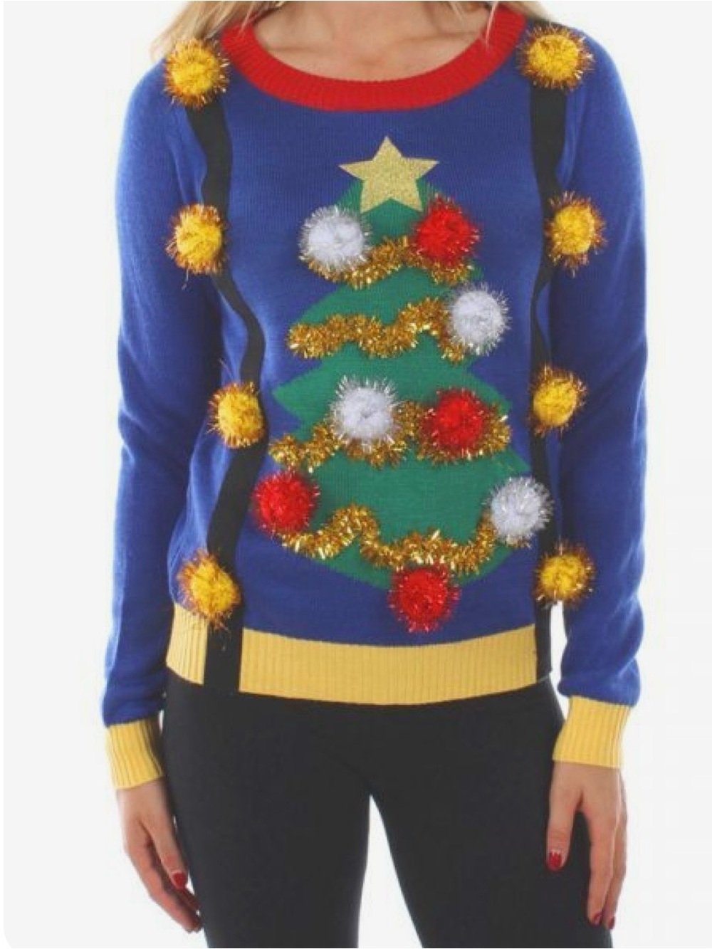 🎄WOMEN'S GAUDY GARLAND UGLY CHRISTMAS CARDIGAN SWEATER SZ Small NWT